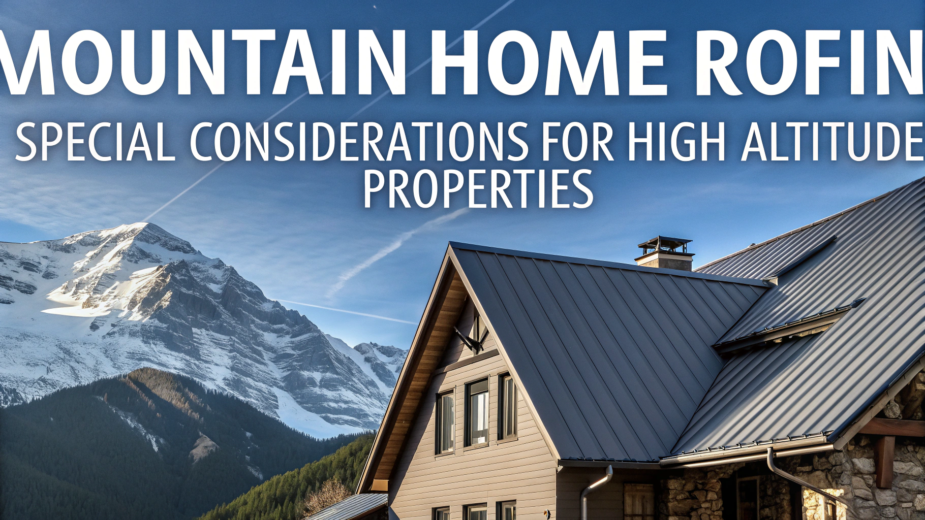 Mountain Home Roofing: Special Considerations for High Altitude Properties